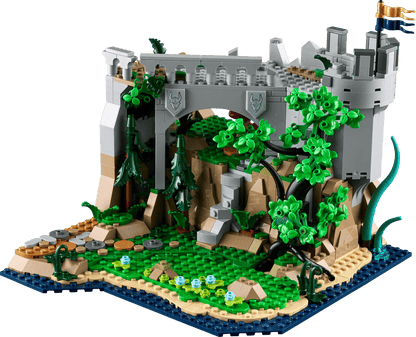 Red Dragon’s Tale LEGO landscape baseplate with dense green plants and tree-like branches