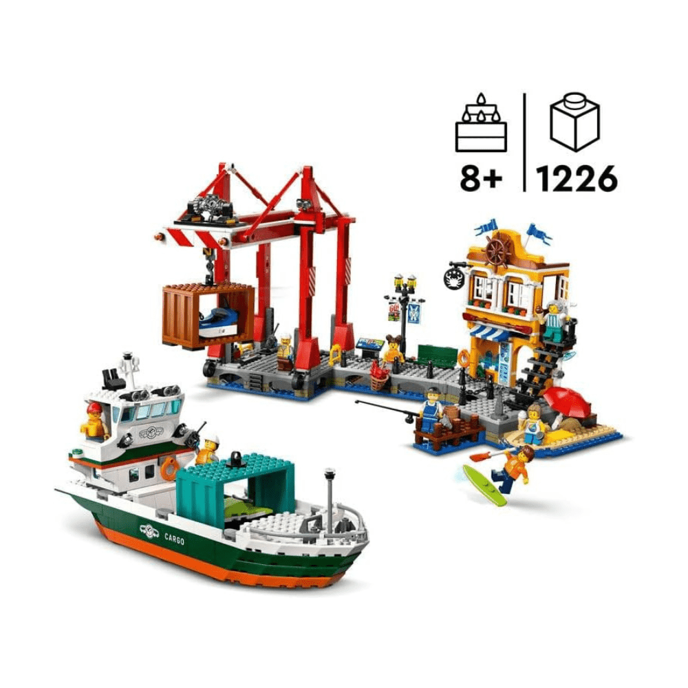 Seaside Harbour with Cargo Ship Set - Lego - The Toy Store