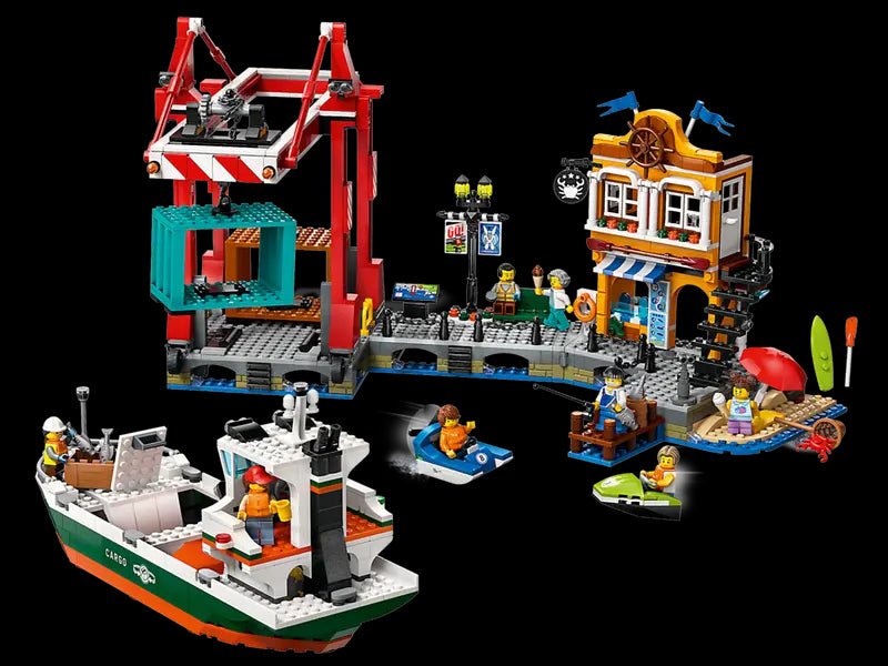 Seaside Harbour with Cargo Ship Set - Lego - The Toy Store