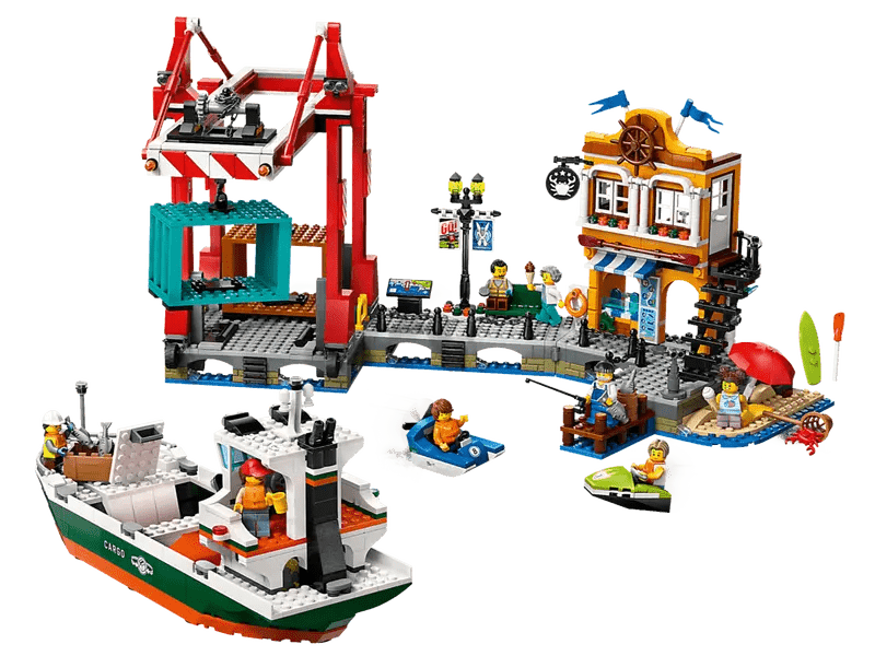 Seaside Harbour with Cargo Ship Set - Lego - The Toy Store