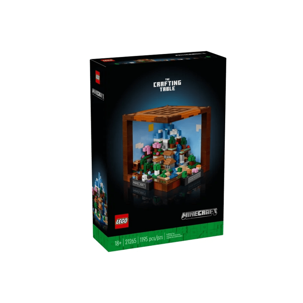 LEGO Minecraft The Crafting Table set box with LEGO and Minecraft logos