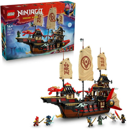 The Temple Bounty LEGO NINJAGO boxed set with pirate ship build and character figures