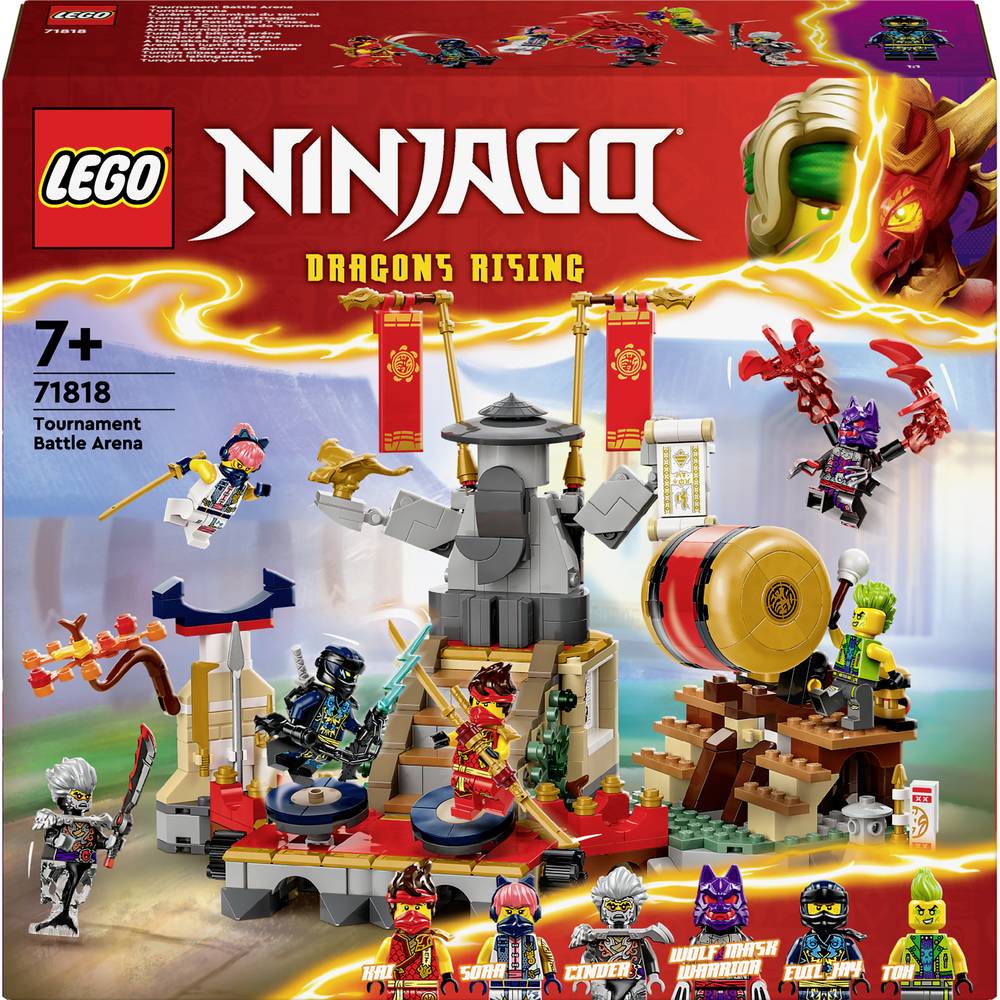 LEGO NINJAGO Dragons Rising Tournament Battle Arena building set box with minifigures