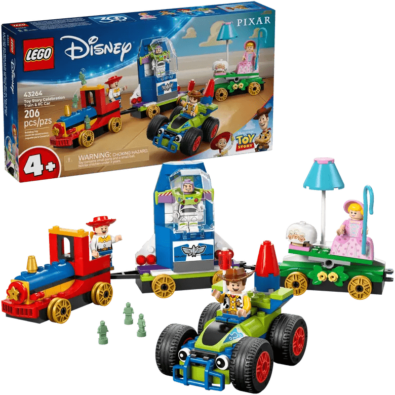 LEGO Toy Story Celebration train set with RC car, box