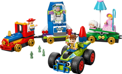 Toy Story Celebration train set with green RC car and figures