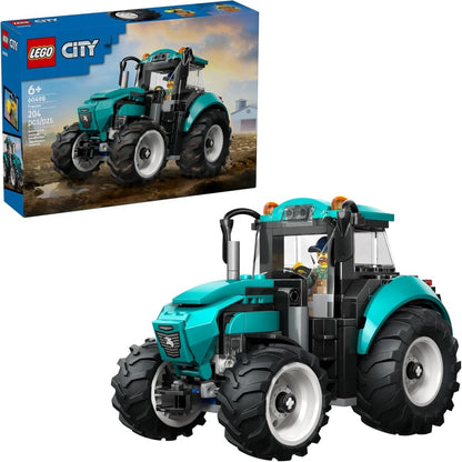 LEGO City Tractor box showing teal and black tractor model
