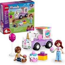 LEGO Friends Unicorn Cake Delivery Car, violettes Fahrzeug mit pinken Details und Figuren