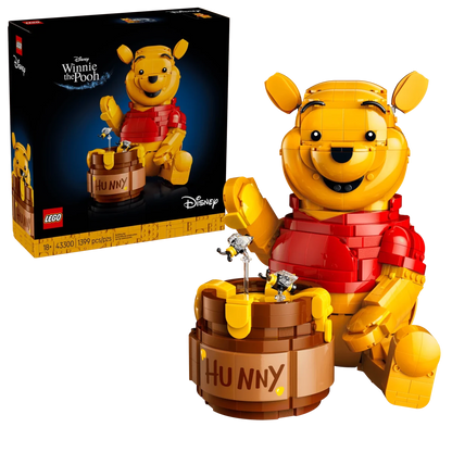 LEGO Winnie the Pooh boxed set with honey pot figure holding a honey dipper