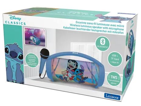 Disney Stitch Bluetooth Speakers with Lights & Mic - Lexibook - The Toy Store