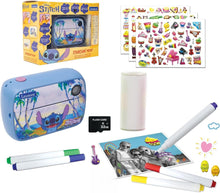 Instant camera & printer kit with stickers, markers, paper roll and flash card