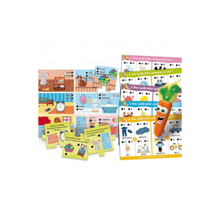 Dos de la boîte: activités alphabétiques et mots en français