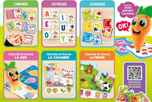 Stylo parlant Carotina et cartes « Cherche et trouve » chiffres, voyelles, couleurs.