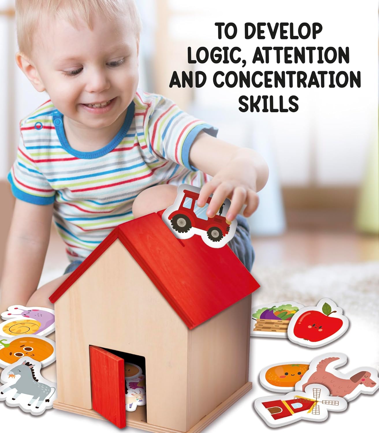 Montessori - Wood On The Farm - Lisciani - The Toy Store