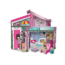 Barbie Dream Summer Villa dollhouse with open front, pink and purple details