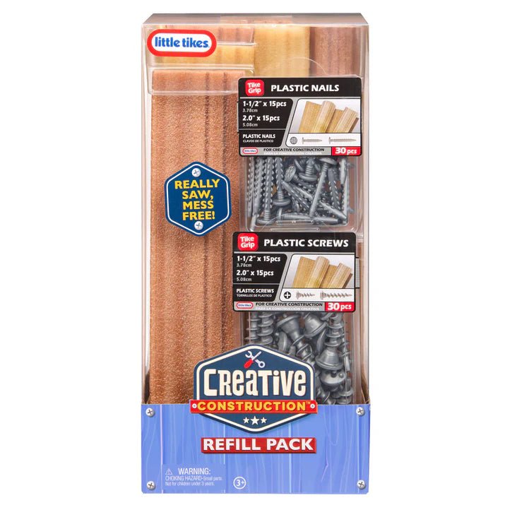 Little Tikes Creative Construction refill pack with plastic nails and screws, 30 pcs