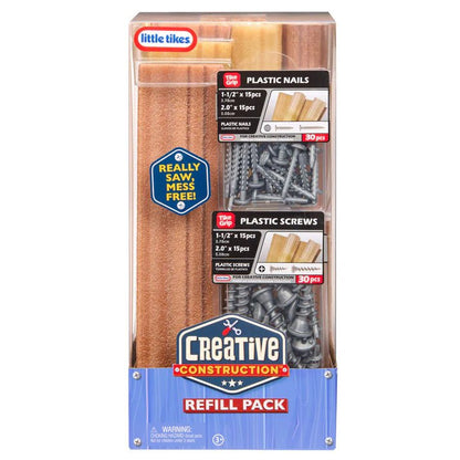 Little Tikes Creative Construction refill pack with plastic nails and screws, 30 pcs