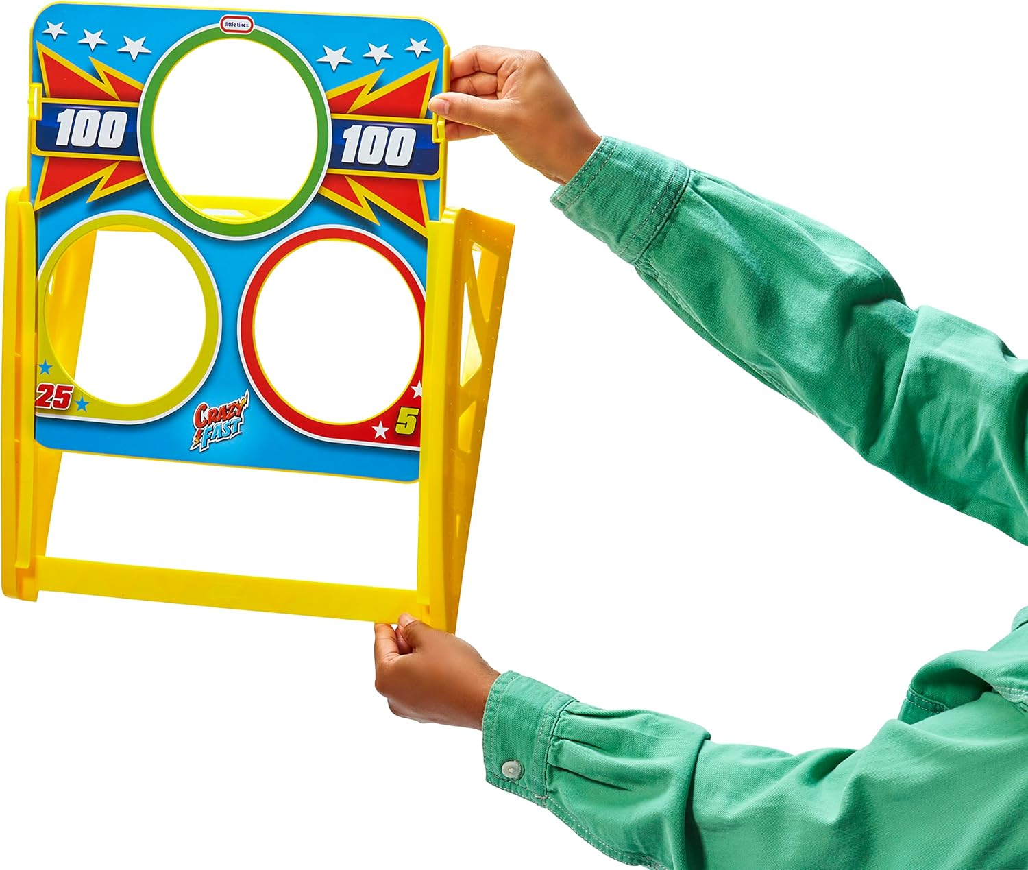 4-in-1 car game set play panel with yellow frame and circular scoring targets