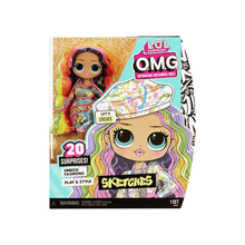 L.O.L Surprise OMG Core series 6 doll box with “Sketches” fashion theme and 20 surprises