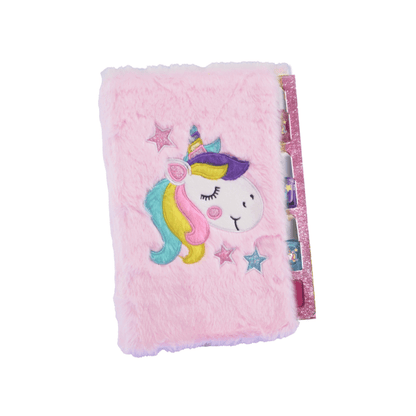 Corn make up book con copertina rosa morbida, unicorno e stelle