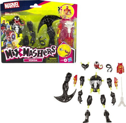 Marvel Mixmashers Spider-Man Figure set with Venom figure and multiple accessories