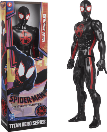 Spider-Man Titan Hero Figure, black suit with red spider emblem and web lines