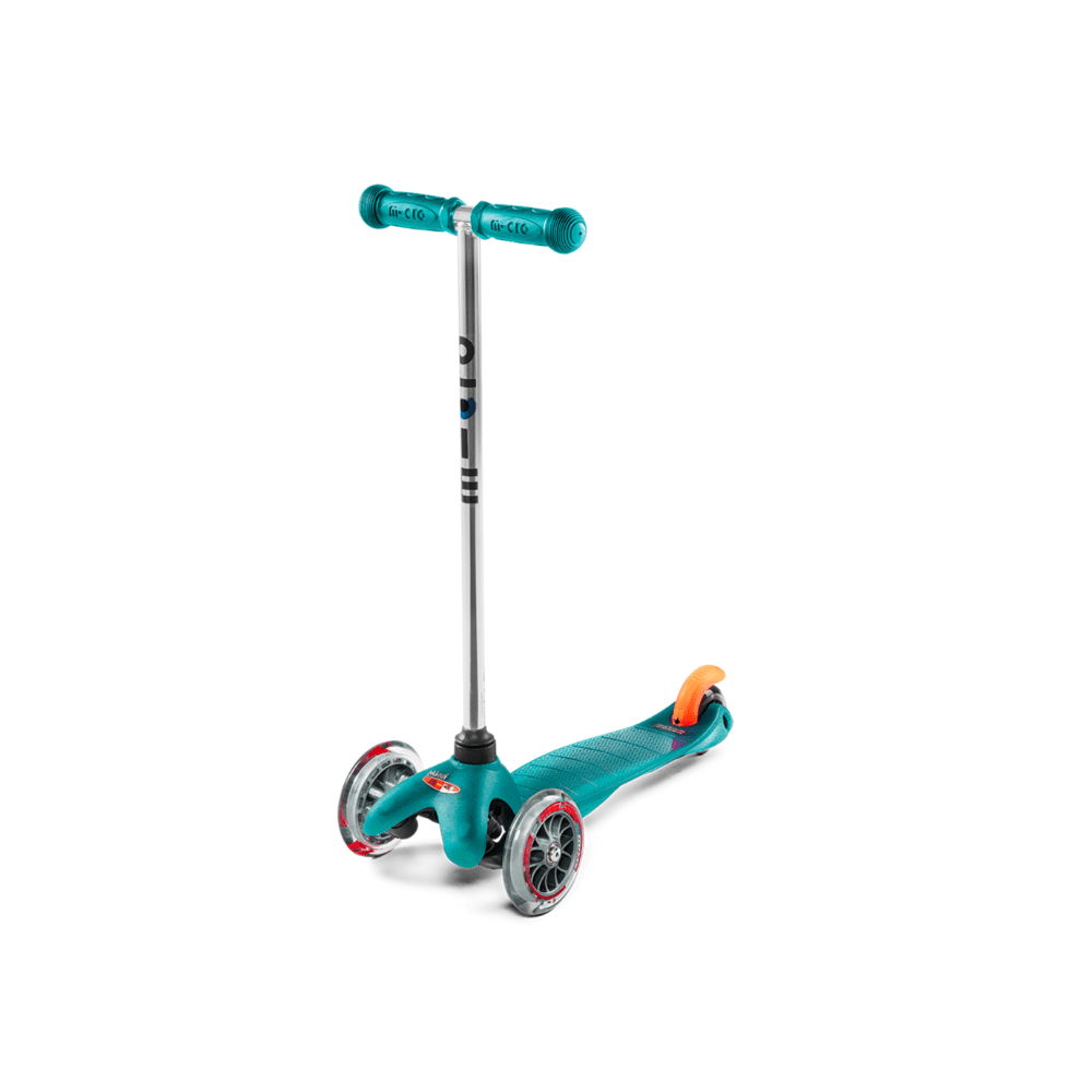 Mini Classic Aqua Ride On - türkis Kinder-Tretroller mit orange Lenkergriff
