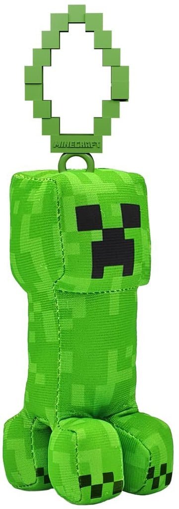 Clip-on Plüsch: grüner Creeper, mit großen Pfoten und schwarz-grünen Augen
