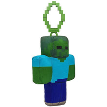 Minecraft Clip-on Plüsch: grüner Creeper mit weißem Gesicht und Clip-Öse