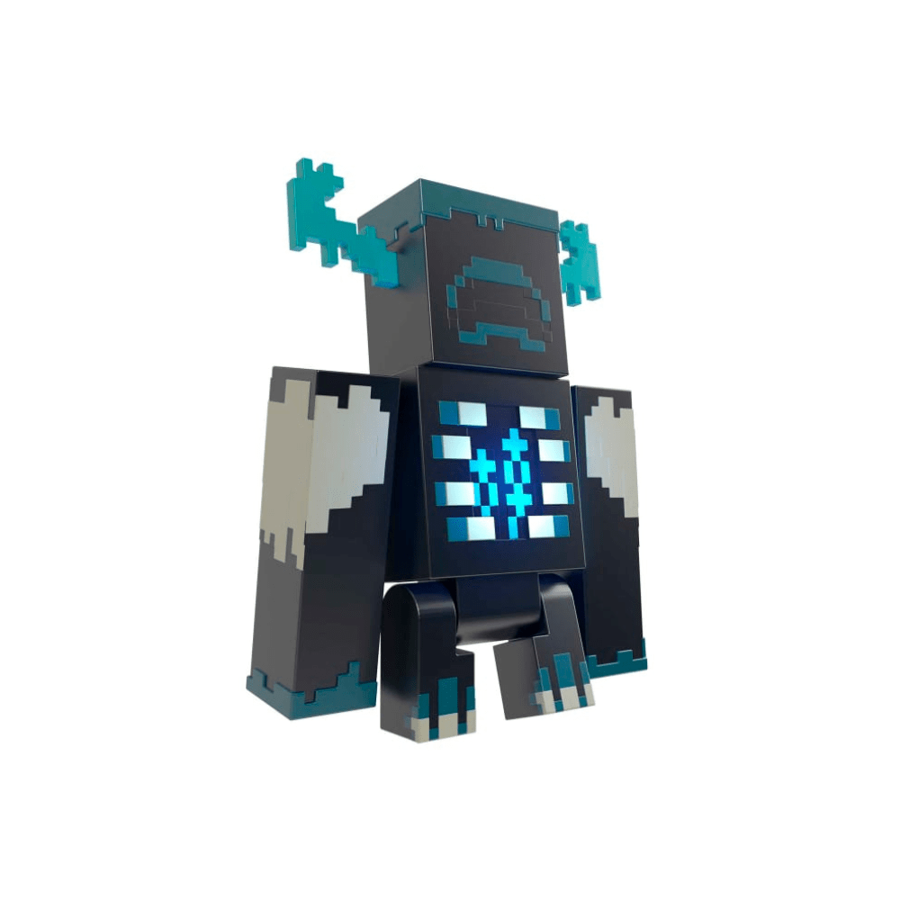 Warden collectible figure toy with black armor and teal-blue chest pattern