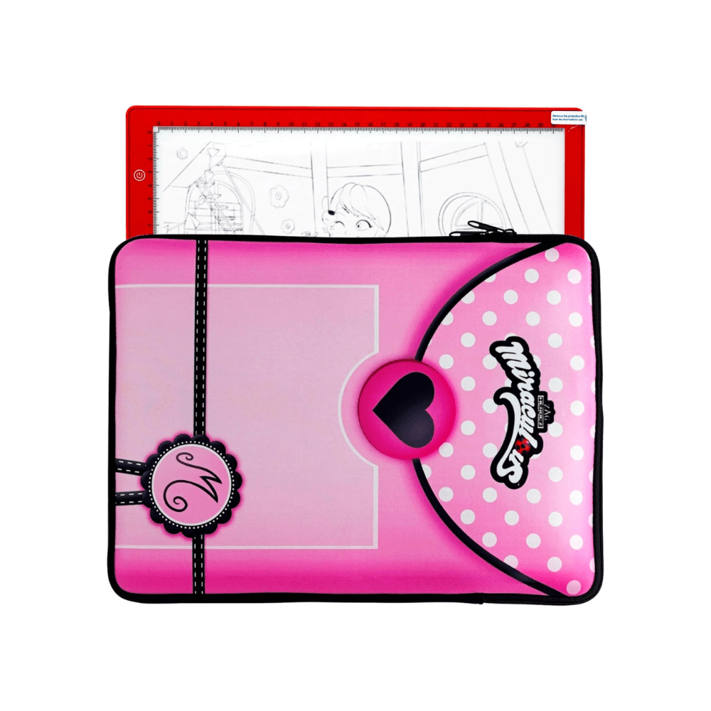 Ladybug Portable Led A4 Light Pad Drawing Kit With Neoprene Case - Miraculous - The Toy Store
