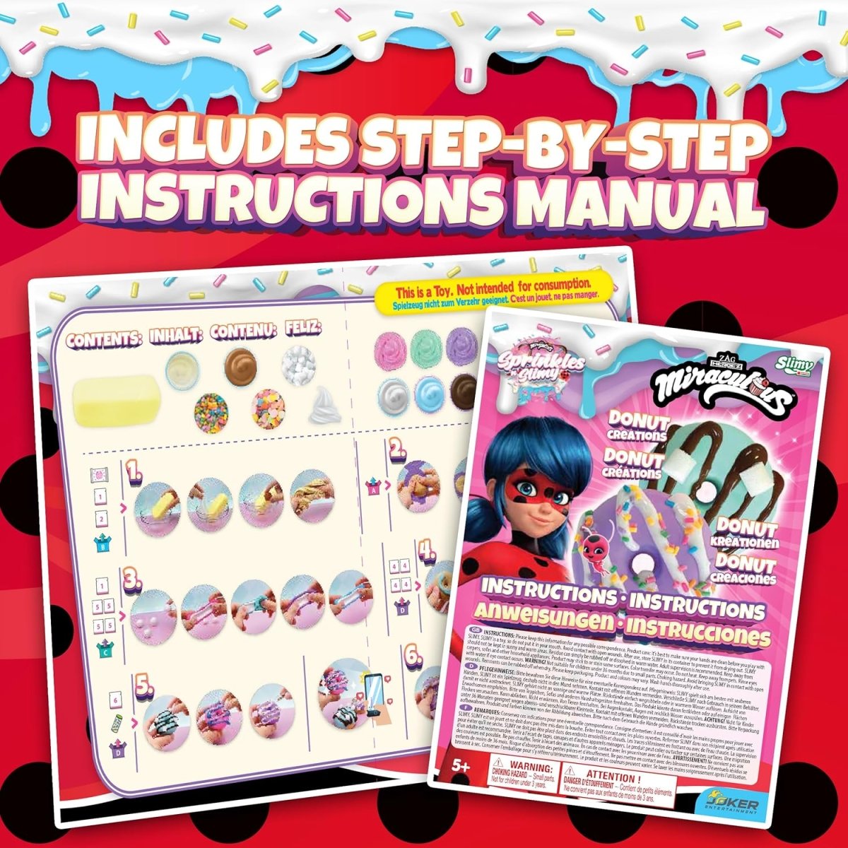 Ladybug Sprinkles N' Slimy Donuts - Miraculous - The Toy Store