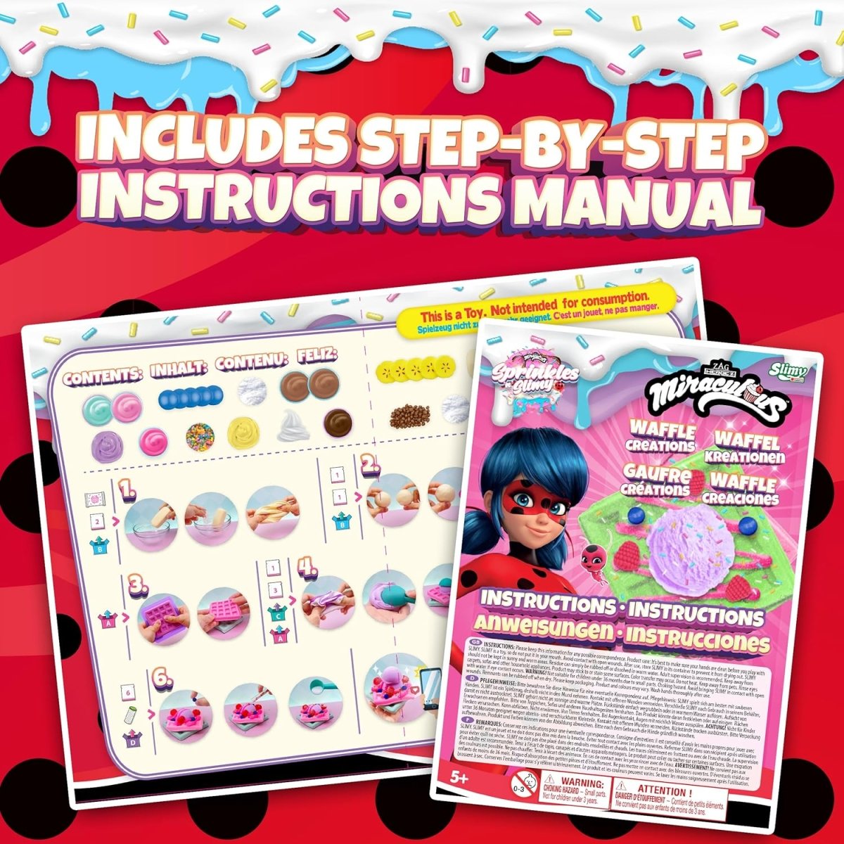 Ladybug Sprinkles N' Slimy Waffle - Miraculous - The Toy Store