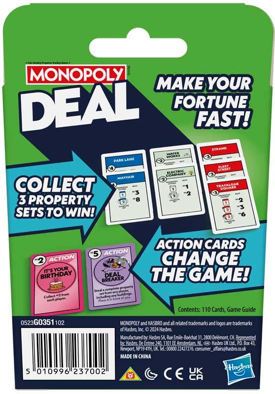 Monopoly Deal Refresh Game - Monopoly - The Toy Store