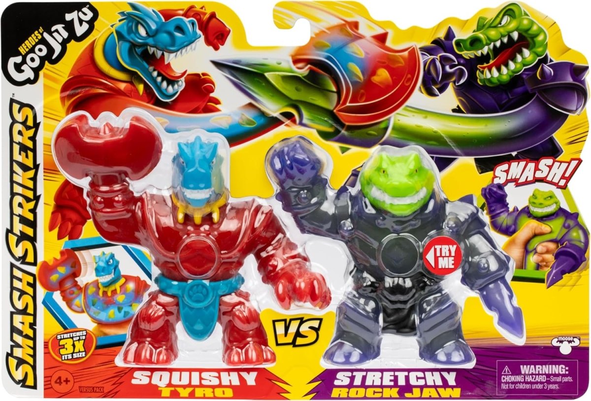 Heroes of Goo Jit Zu - Squishy Tyro Vs Stretchy Rock Jaw - Moose - The Toy Store