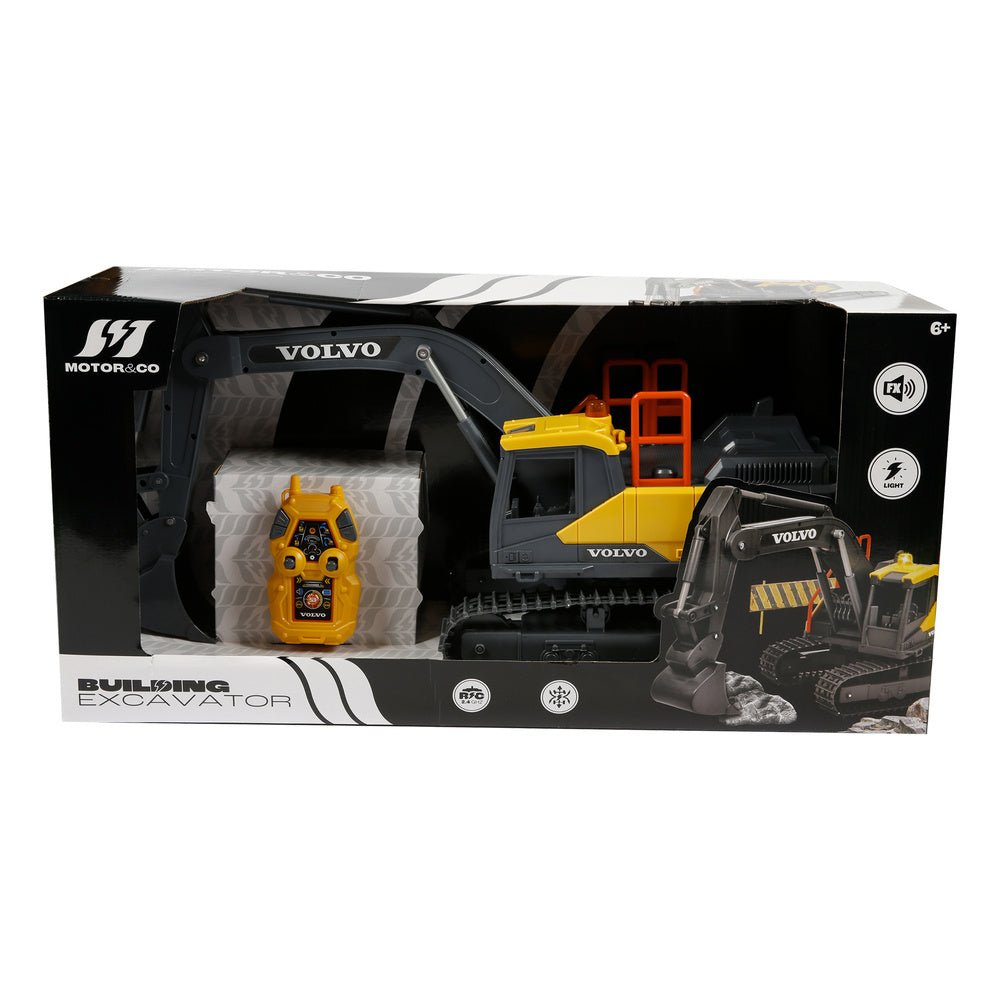RC Volvo Excavator 60cm - Motor & Co - The Toy Store