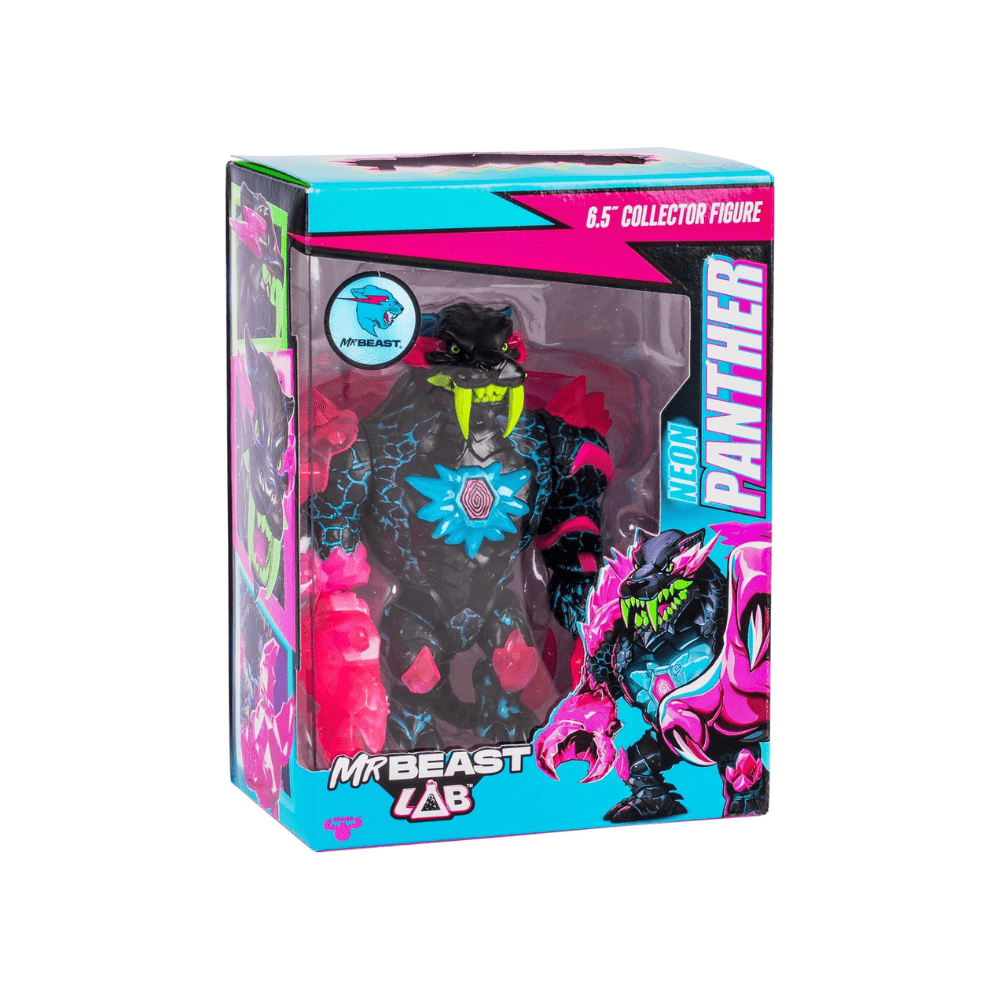 MrBeast Lab Neon Panther Figure - Mr Beast - The Toy Store