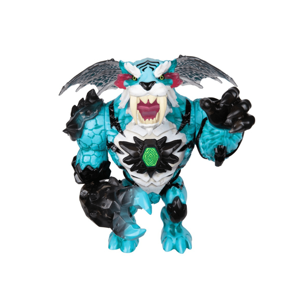 6.5-inch Lab Tiger Collector Figur, blaues Monster mit Flügeln, schwarzem Gesicht, grünem Kern