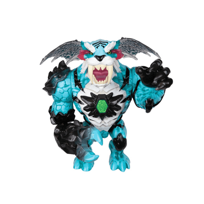 6.5-inch Lab Tiger Collector Figur, blaues Monster mit Flügeln, schwarzem Gesicht, grünem Kern