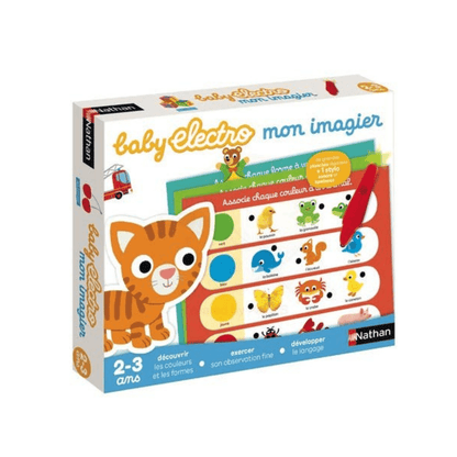 Livre d’éveil Baby Electro mon imagier avec stylet, illustrations d’animaux