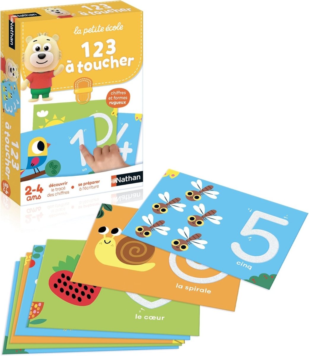 La Petite Ecole 1 2 3 À Toucher Book - Nathan - The Toy Store