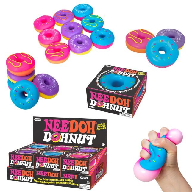 Nee Doh Dohnut Squishy Fidget Donut (1 pc)