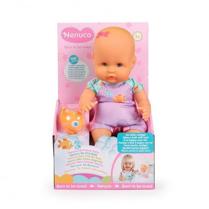 Nenuco My First Bath box with baby doll in purple romper