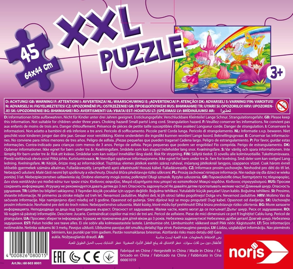 Giant 45Pcs Puzzle Fairy Land - Noris - The Toy Store