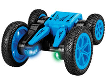 Split Wheel LZ: blau-schwarzes Hover-Board mit LED-Lichtern und vier Reifen