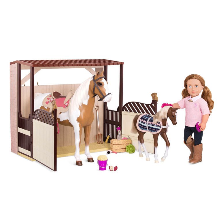 Plastic Horse Barn Playset - Our Generation - The Toy Store