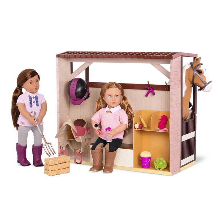 Plastic Horse Barn Playset - Our Generation - The Toy Store