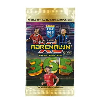 FIFA 365 Adrenalyn 2025 official trading cards pack with Adrenalyn artwork and players