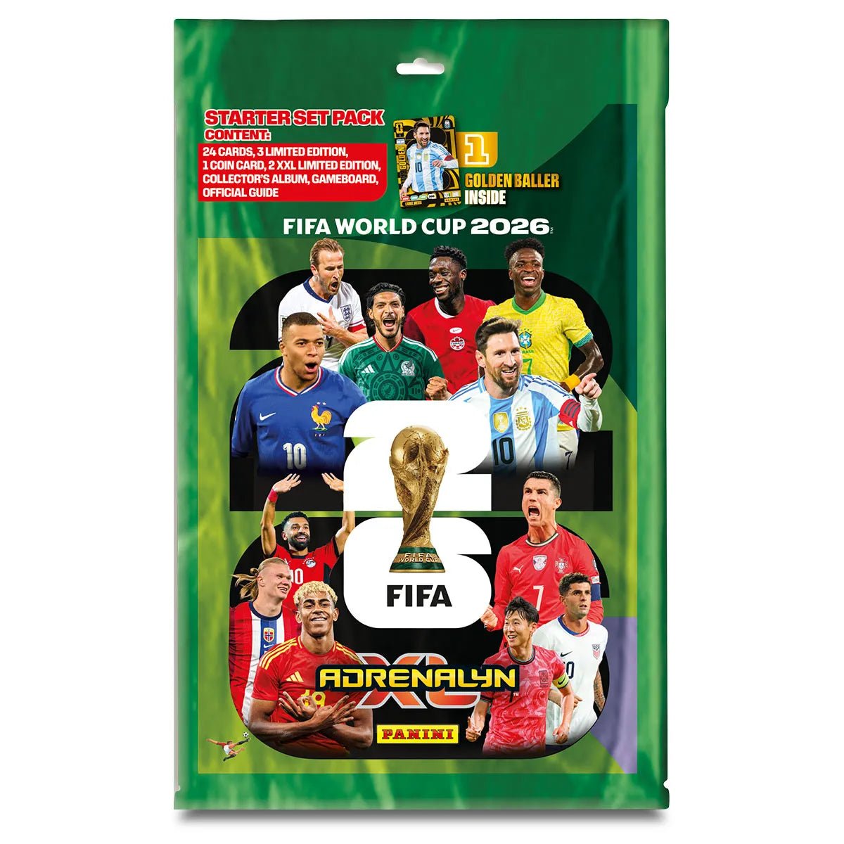 FIFA World Cup 2026™ Adrenalyn XL™ card starter set pack with trophy