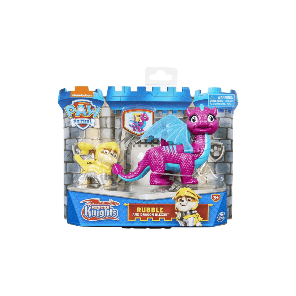 Rescue Knights Rubble and Dragon Blizzie Action Figures | Paw Patrol ...