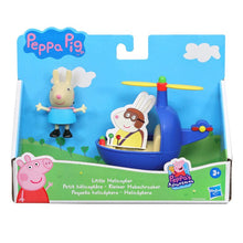 Blue helicopter toy with Peppa Pig characters, shown in retail box packaging
